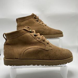 UGG Boots Women Size 10 Bethany Brown Suede Lace Up Sheepskin Lining 3416 Chukka